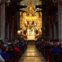 Cathedral at Santiago de Compostela - quite a lot of bling